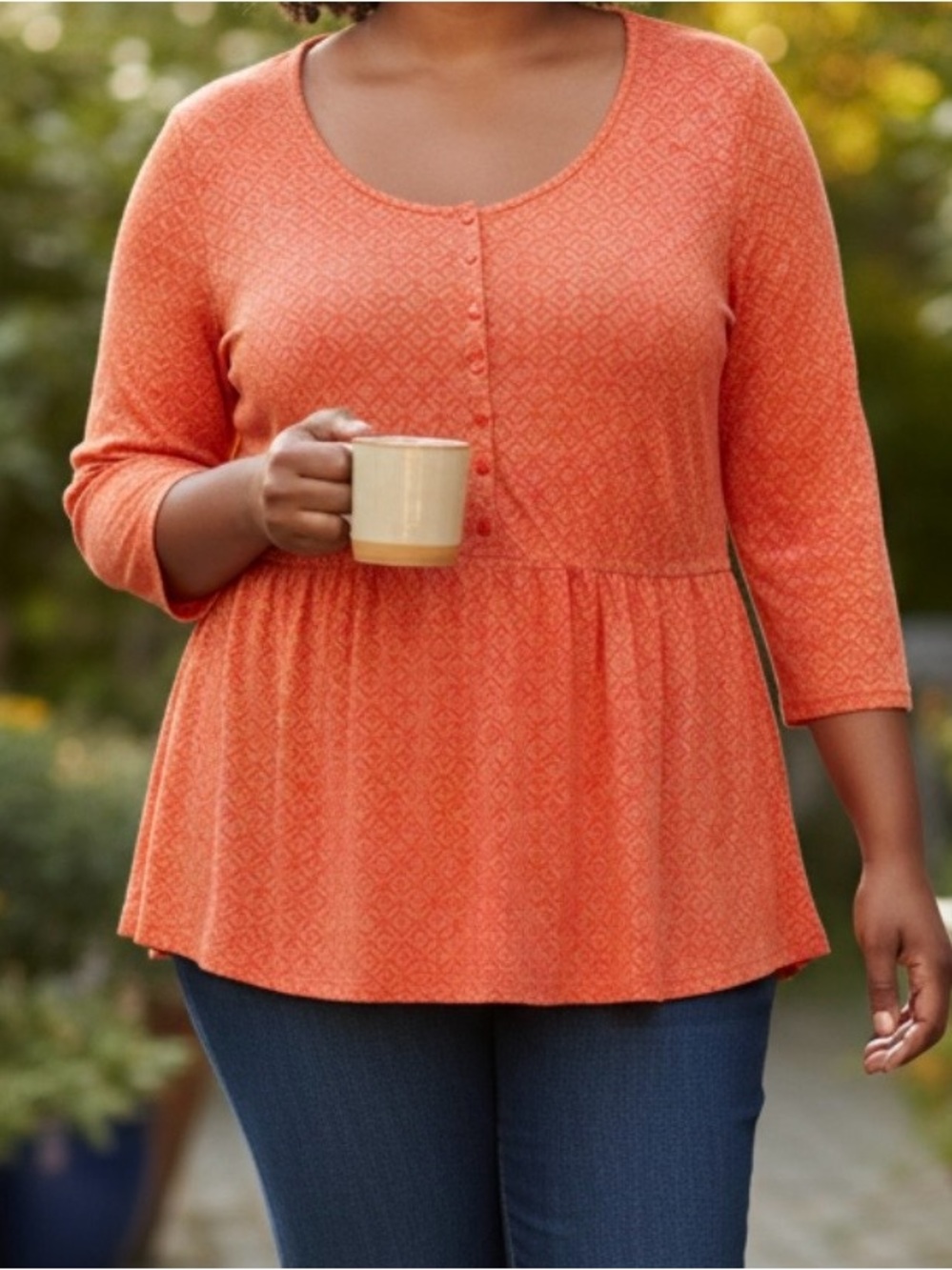 Lauren Ralph Lauren Women's Orange cotton Knit Top - 3x